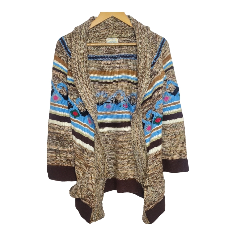 Vintage Helen Sue Southwestern Cardigan Sweater Jacket Size Large Multicolored